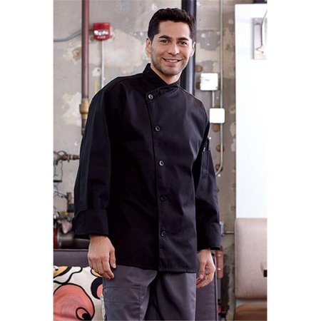 NATHAN CALEB Rio Chef Coat in Black - 4XLarge NA2502893